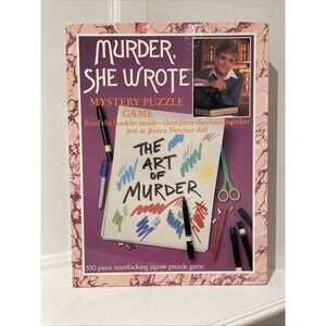 Murder She Wrote Mystery Puzzle The Art of Murder 550 Pc 1984 #6728 *NEW/SEALED*
